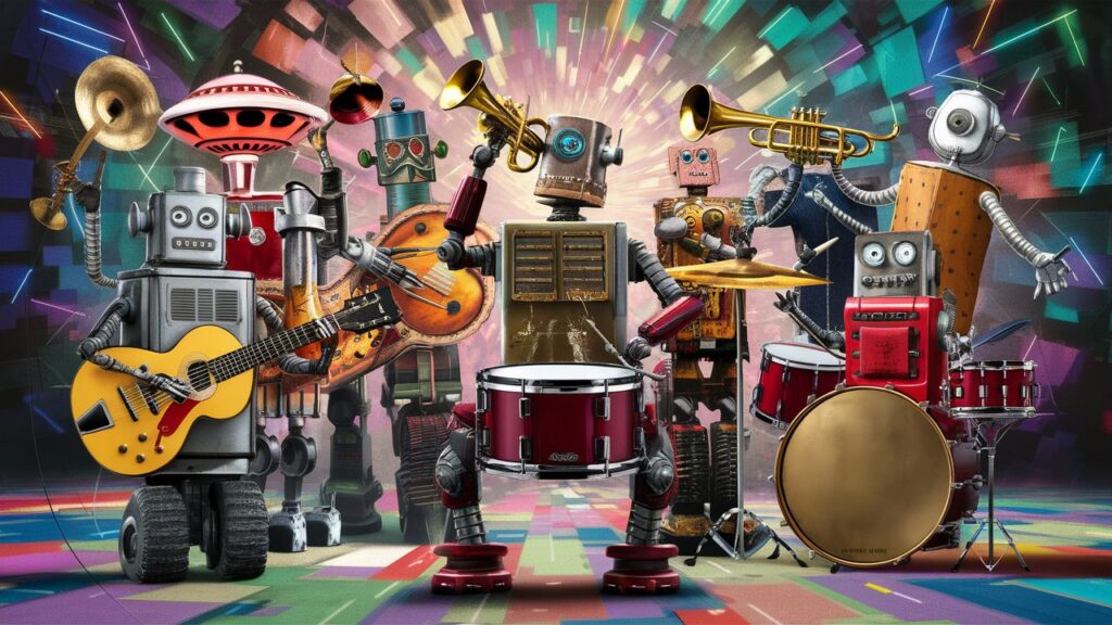 Robots playing epic Ai music